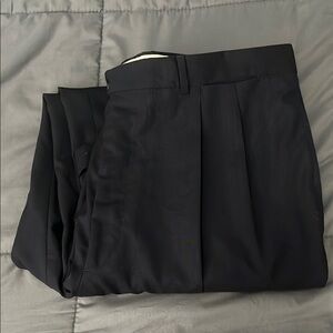 Faconnable Navy Pleated Dress Pant Size 42